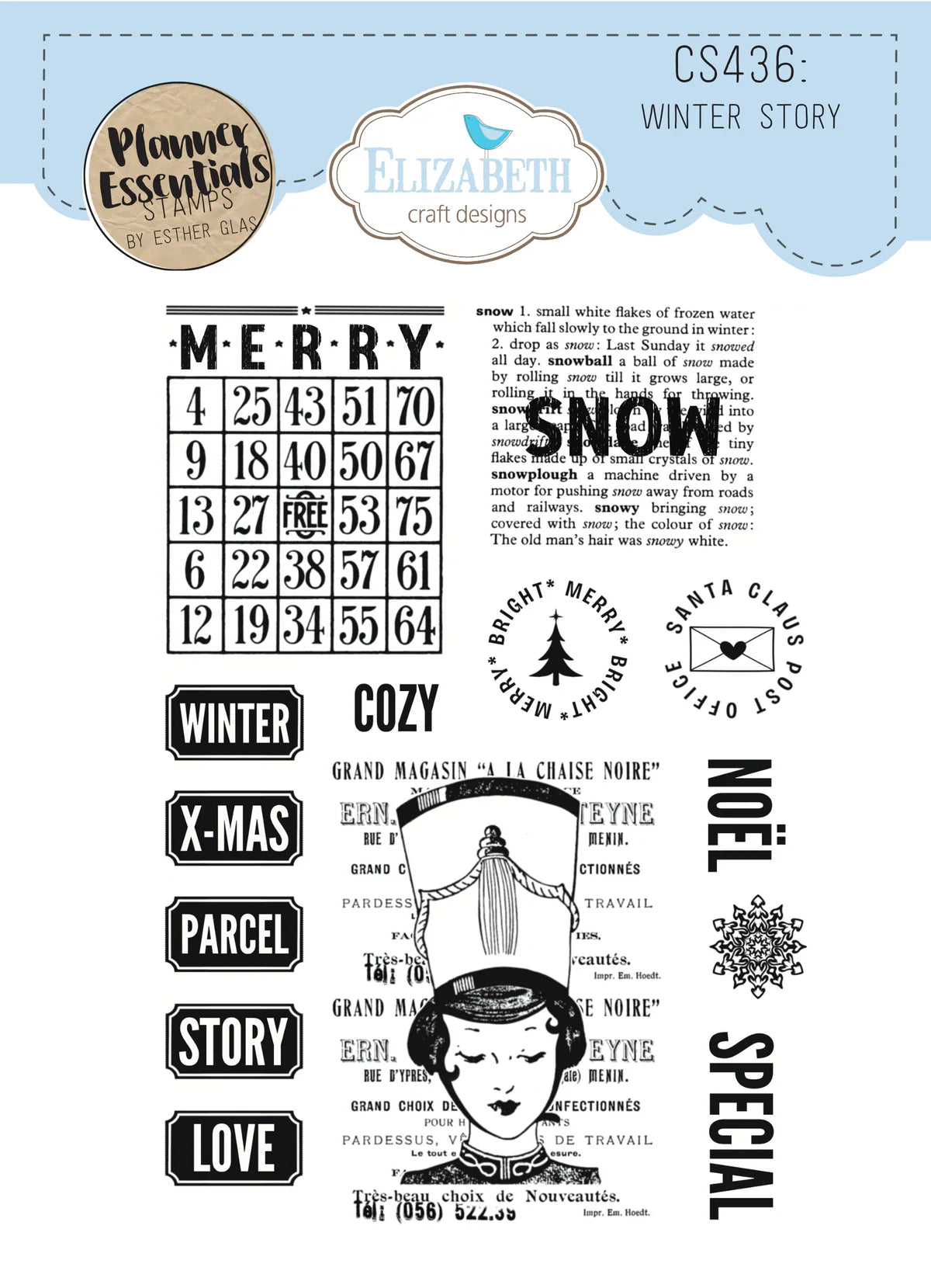 Elizabeth Craft Designs Winter Story Stamp Set